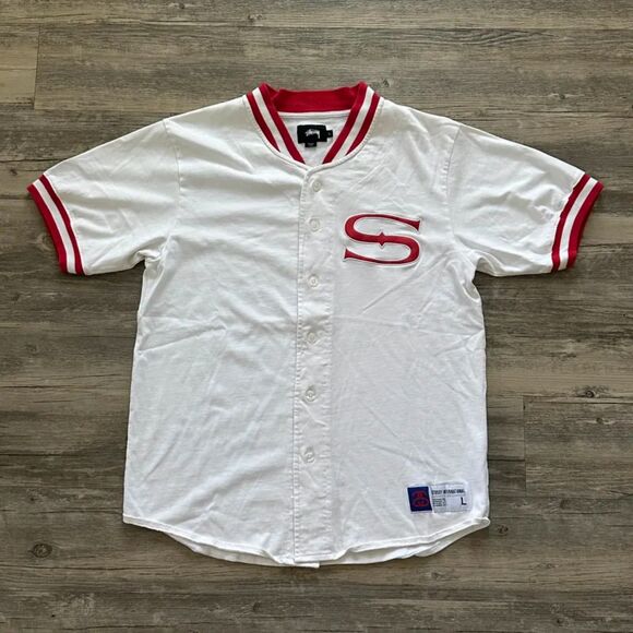 Vintage Stussy Baseball Jersey Size Large - Picture 1 of 8